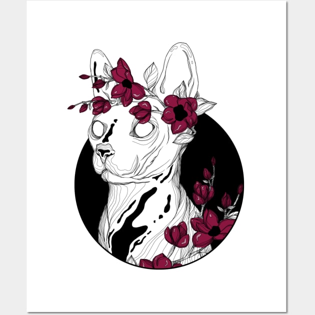 Flower Sphynx Wall Art by Jess Adams